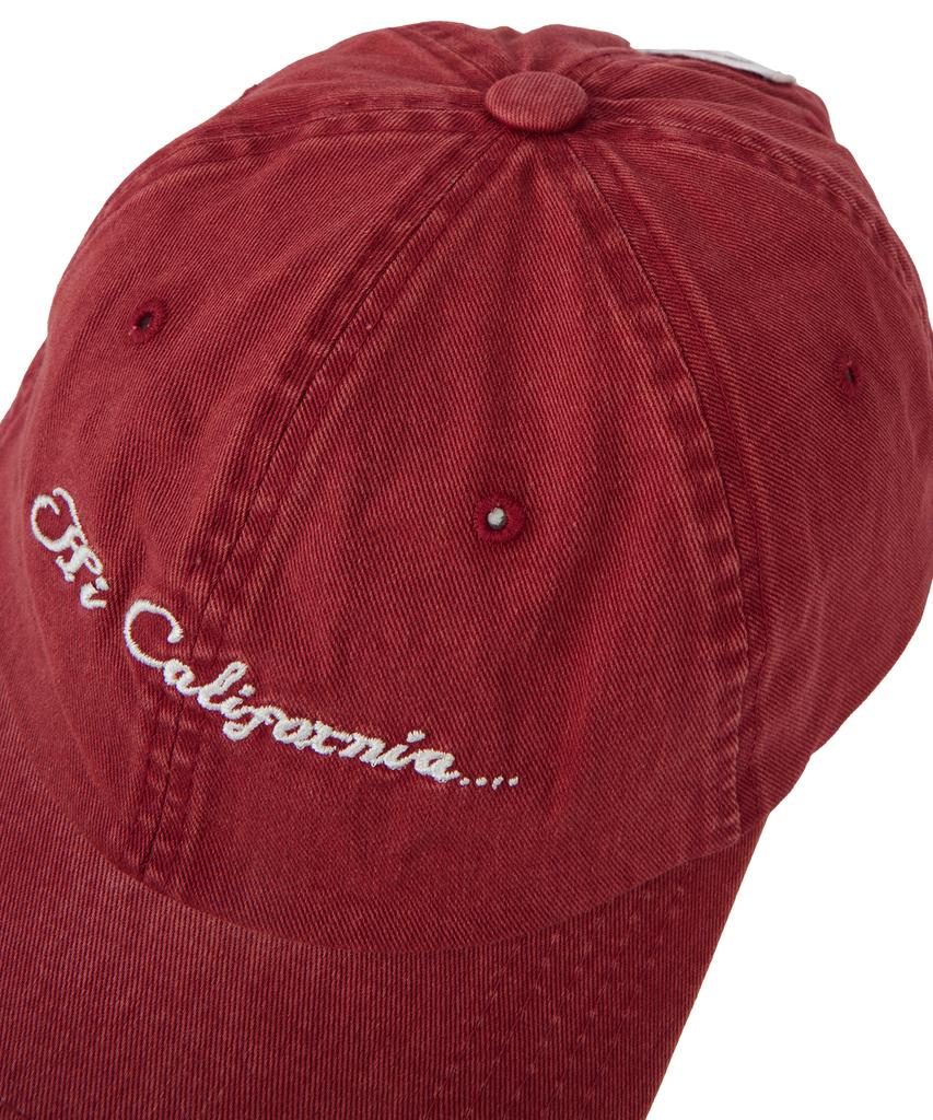 1011 GALLERY Hi California Washed Ball Cap - Red