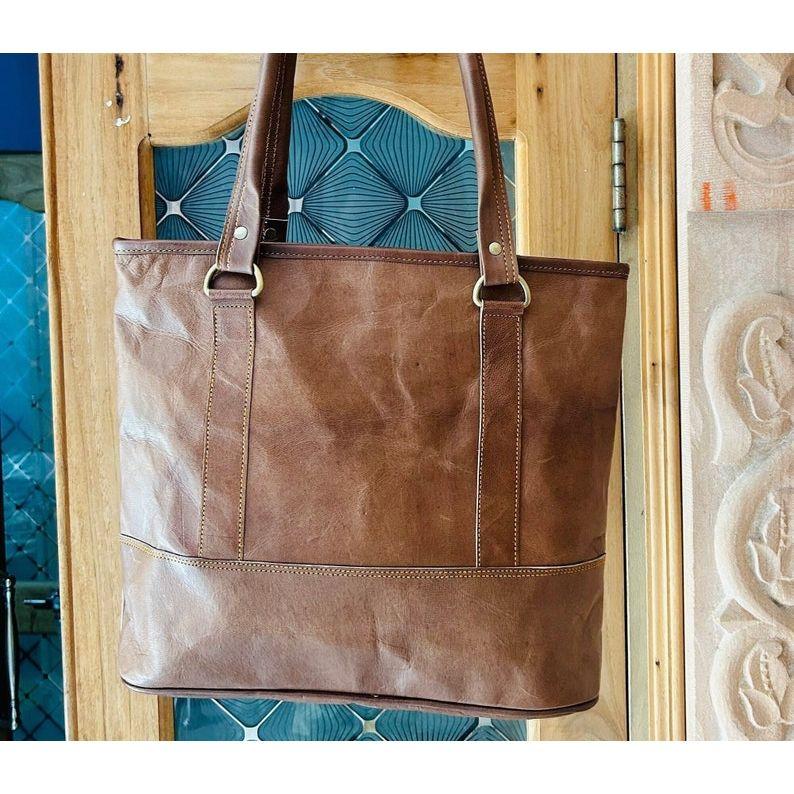 Женская кожаная сумка премиум-класса//сумка через плечо 12 x 16 x 4.5 in коричневый — фото 5