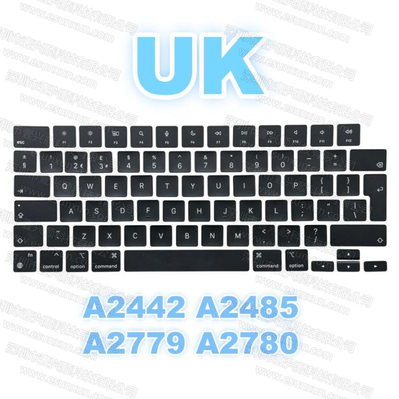 Tasti di ricambio per MacBook Modelli A2442, A2485, A2991, A2992, A3112, A3185, A3186, A3401, A3403