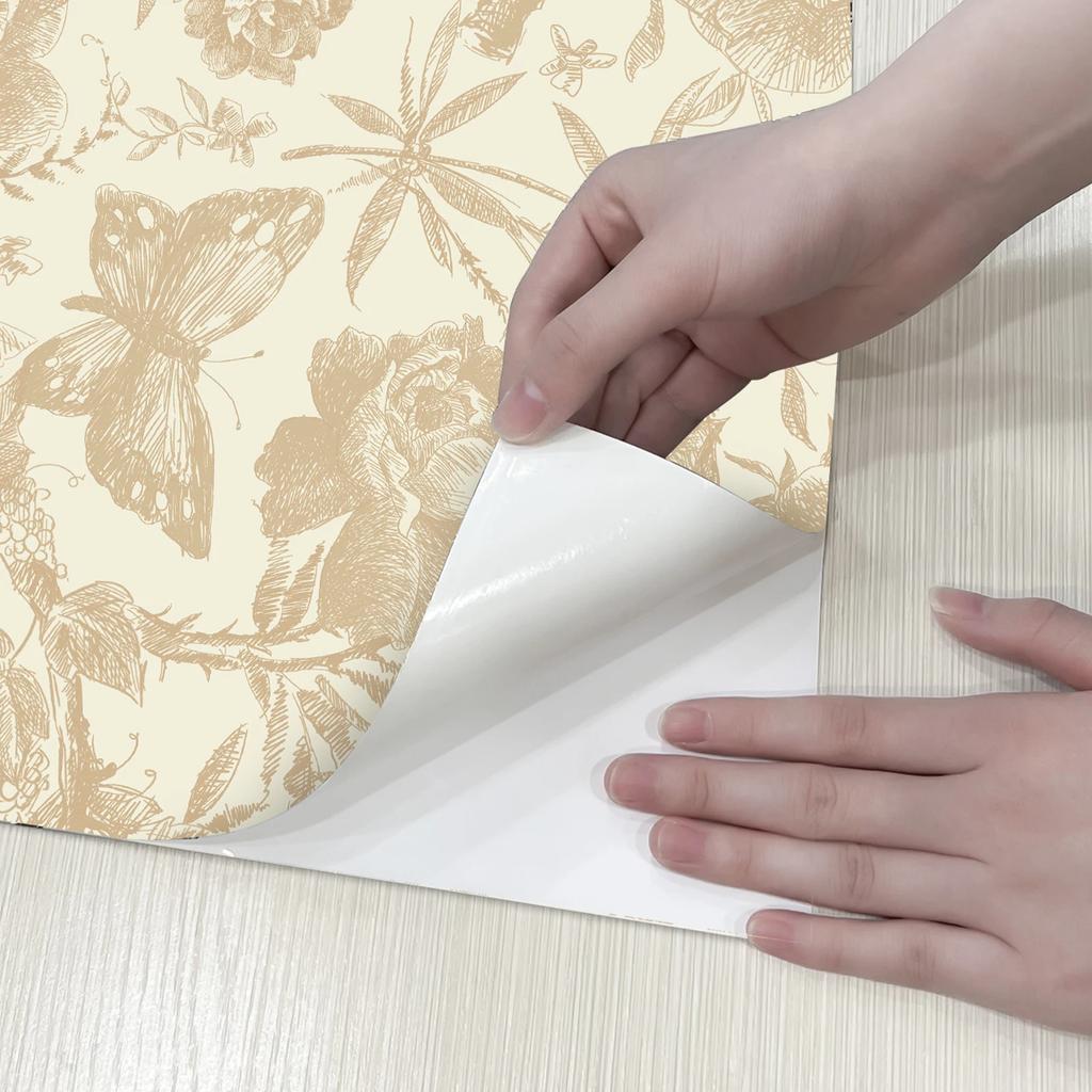 Self-Adhesive Wall Panels Champagne Flower Decals, Removable Waterproof Art for Home, Apartment, Office