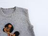 2025 Spring Women's European & American Lazy Hong Kong Style Pony Embroidered Knit Vest