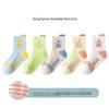 5 Pairs Children's Breathable Mesh Cotton Socks, Cartoon Design for Ages 1-14, Ideal for Spring and Summer