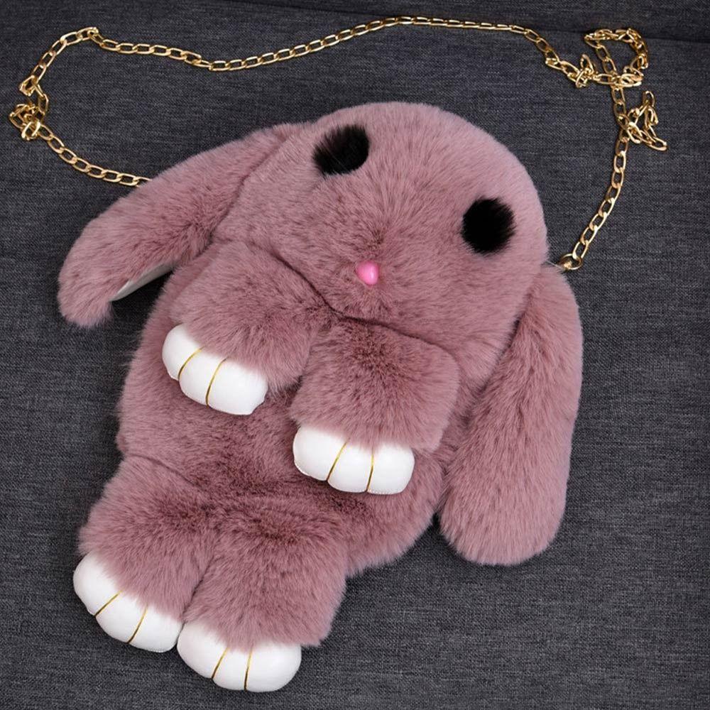 Dead Rabbit Bag Rabbit Bag Diagonal Cross Chain Rabbit Bag Imitation Otter Rabbit Bag Plush Bag One Shoulder Two Shoulder Bag