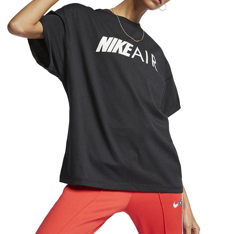 Nike Letter Sports Breathable Short Sleeve Drop Shoulder T-Shirt Women Tops Black CN7086-010 L