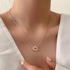 Dongdaemun natural pearl necklace simple metal cold wind personality temperament clavicle chain short URL accessories