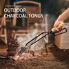 Metal Wooden Barbecue Fire Tongs Long Handle Wood Burner Fireplace  Charcoal Clip Portable Lightweight Outdoor Camping Equipment
