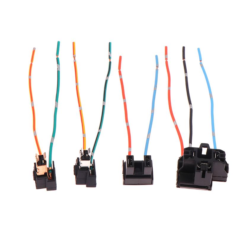 2Pcs Headlight Lamp Bulb Socket Wiring Harness Connector Plug Adapter Line For H1 H7 H4 Bulb Car Headlight Connection Plugs