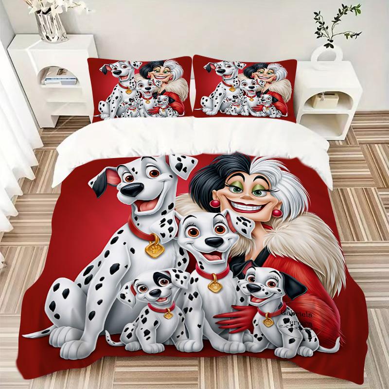 Dalmatian Family Portrait Print 3Pcs Bedding Setduvet Cover With 2 Bedropillowcase Home Birthday Gift