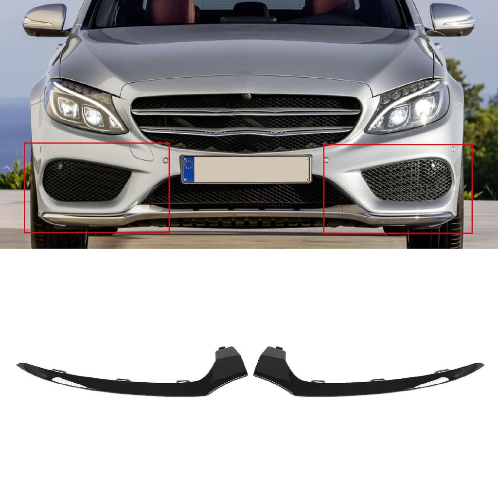 Przedni zderzak Dolna listwa zderzaka Czarna dolna listwa zderzaka do Klasy C W205 2014-2018