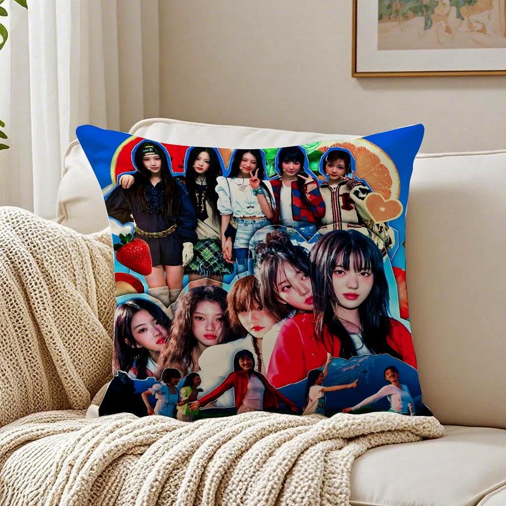 GirlGroup Kpop KKIIIKIII Cushion Cover Pillowcase Antidustmite living Room Sofa Decor Cushion Room