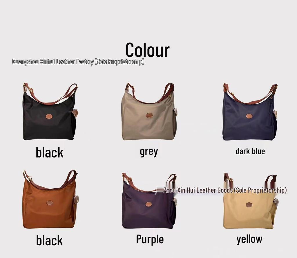 Faye Wong Style Dragon Inlay Waterproof Nylon Crossbody Hobo Bag - Large Capacity Travel Shoulder Bag