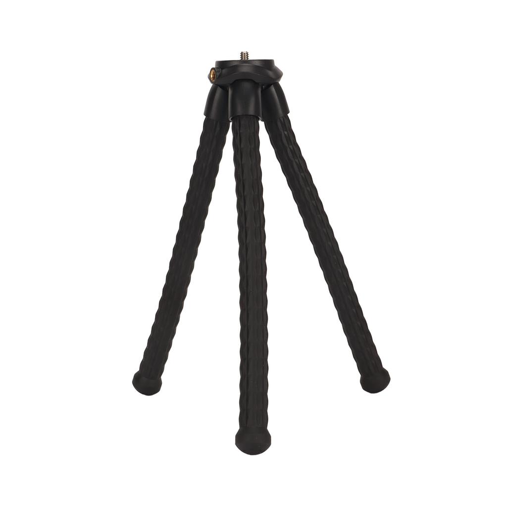 Mini Flexible Tripod Stand 14 Inch Screw Portable Tripod with Hidden Phone Holder Cold Shoe Mount
