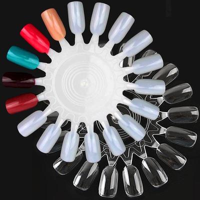 10 Stück falsche Nagelspitzen Rad Nail Art Display Praxis Nagellack Farbkarte Maniküre Werkzeug