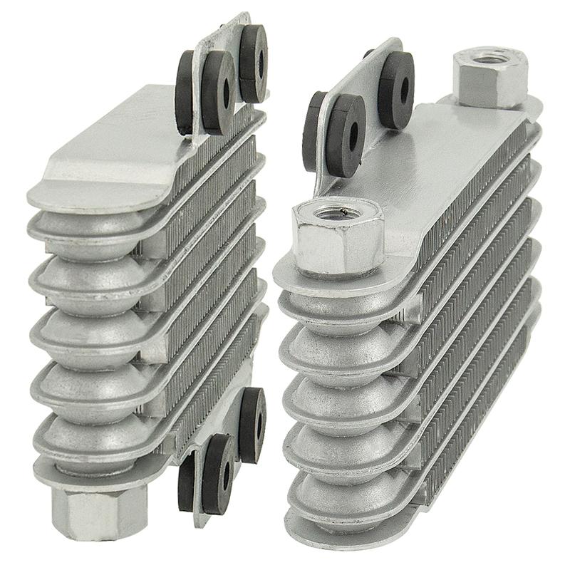 Black&Silver Universal 6 Rows Motorcycle Oil Cooler High Quality Engines Oil Radiator 190MM Motorcycle and Car Accessories