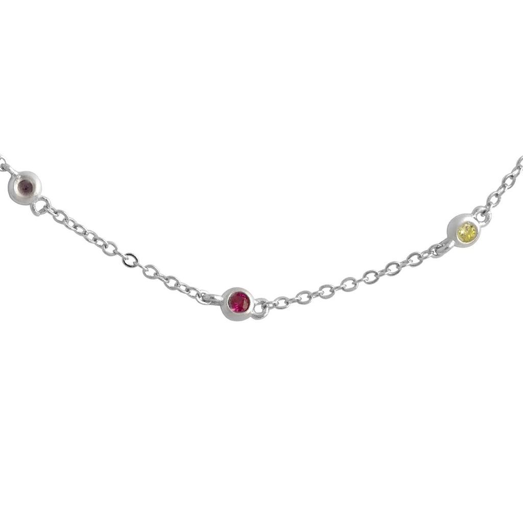 Серебряное колье с фианитами (2137689)