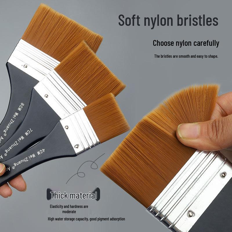 Cross-Border Nylon and Hog Bristle Art Texture Brushes for Oil, Gouache, and Wall Painting