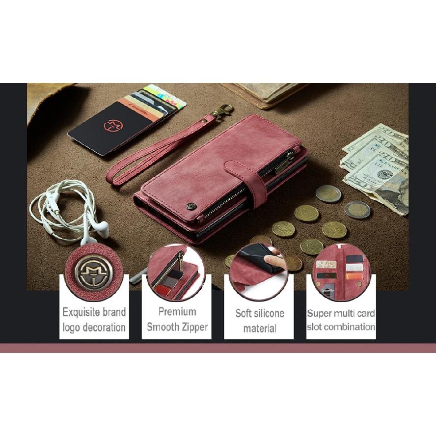 Leather Zipper Wallet Case For Samsung Galaxy A14 A15 A16 A17 A24 A25 A33 A34 A35 A36 A53 A54 A55 A56 A71 A72 4G 5G Phone Cover