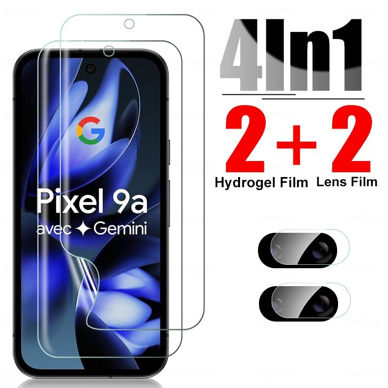 Pixel9a 5G Hülle 6 in 1 Weicher Hydrogel-Folien-Displayschutz für Google Pixel 9a 5G Kameraglas Googe Googel Pixel 9a 9 a a9