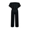 Women's Jumpsuit Color One Shoulder Casual Off Shoulder Jumpsuit With Pockets