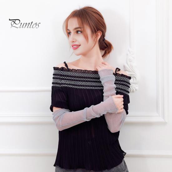 Damskie przezroczyste rękawy z siateczki, długie, ultracienkie koronkowe rękawiczki bez palców, ochrona przed promieniowaniem UV, chłodząca siateczka, tiul, rękawy z filtrem przeciwsłonecznym na zewnątrz