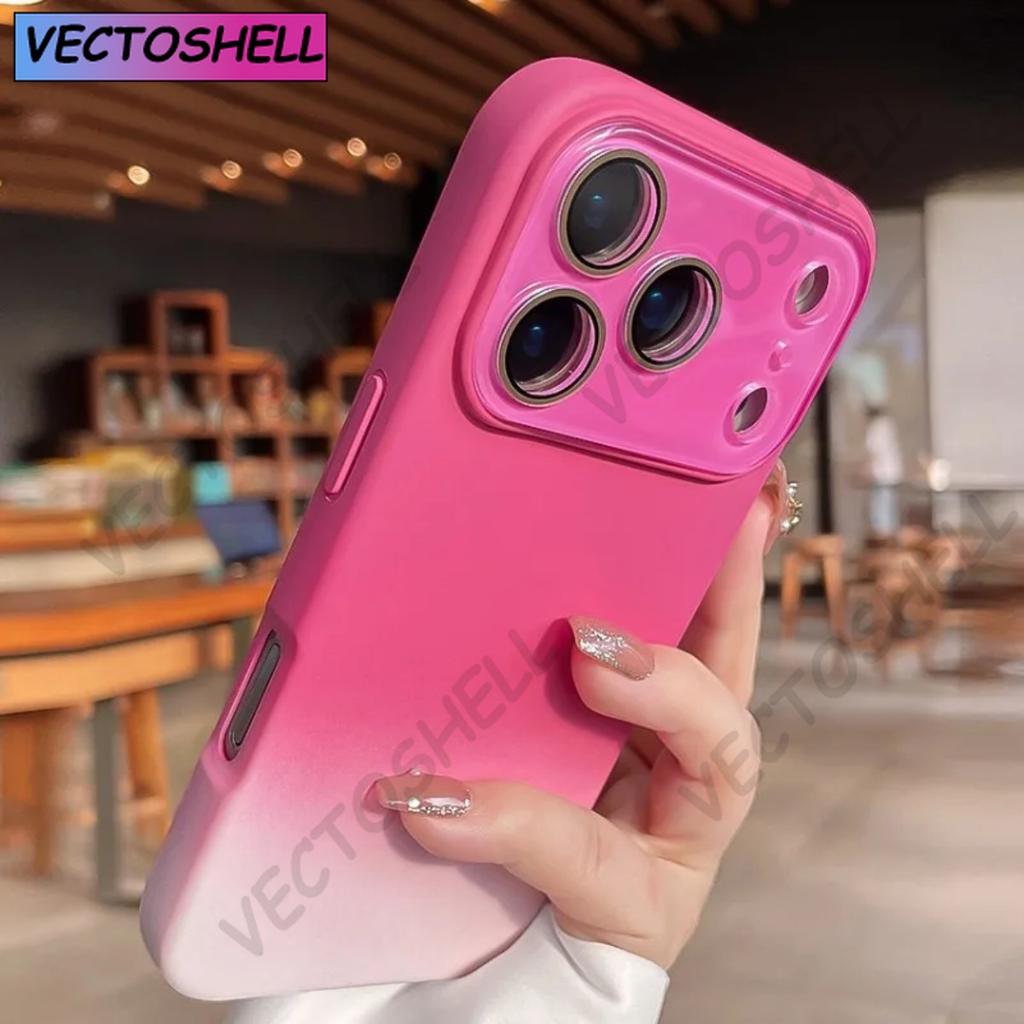 Case For iPhone 17 16 15 14 13 12Pro Max Air Gradient Color Soft Liquid Silicone Anti Fingerprint Cover Shell Shockproof Bumper