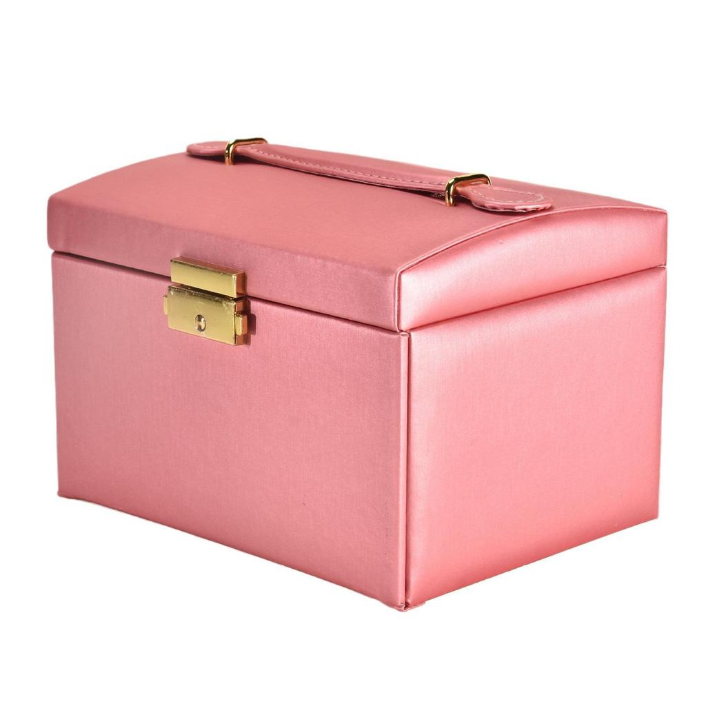 Elegant Three-Layer Jewelry Box: High-Capacity Storage for Necklaces, Earrings, and Rings