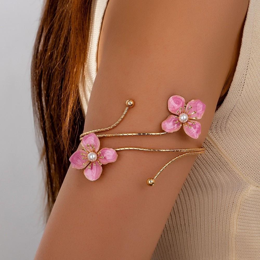 Buntes Offenes Armreif Böhmisches Armband Exquisites Blumenarmband Geschenk
