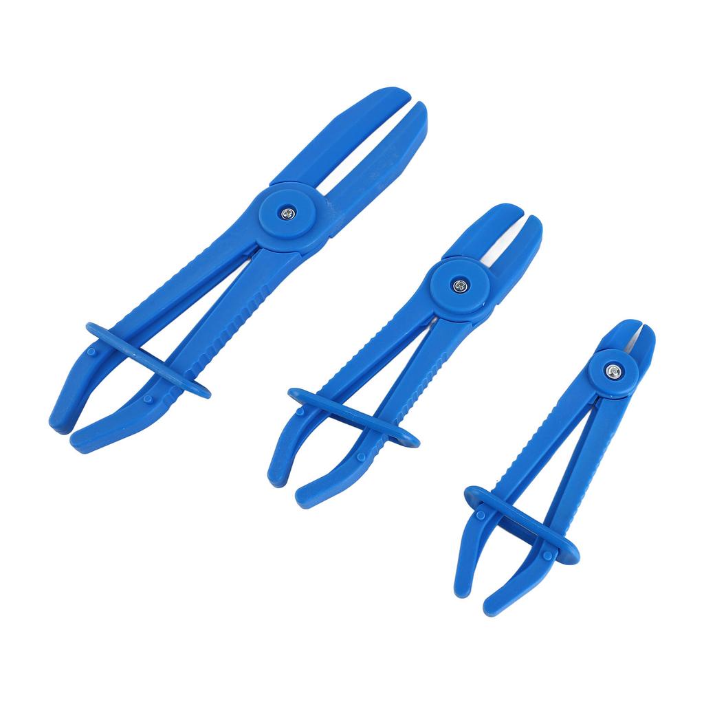3PCS Flexible Hose Line Pliers Set Insulated Nylon Brake Fuel Hose Clamps Multiple Sizes Blue