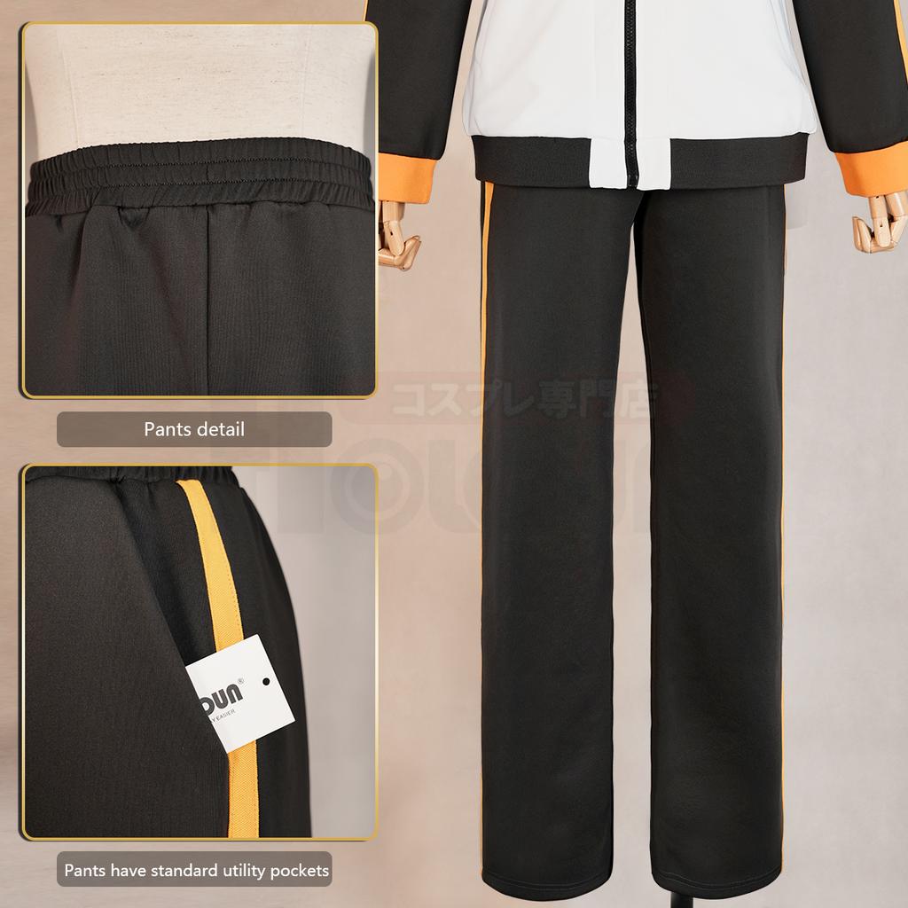 HOLOUN Zero Anime Natsuki Subaru Costume Cosplay Ricamo Tuta con Zip Intera Pantaloni Elasticizzati