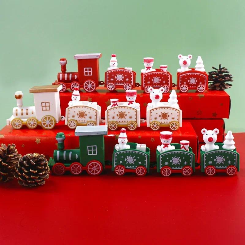 Christmas Cake Decor Ornaments Xmas Train Ornaments Merry Christmas Decor For Home Happy New Year 2023 Kids Favor Gifts