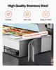 Commercial Food Warmer, 1700W Electric Stainless Steel Steam Food Warmer with Glass Cover, 12-Pan Countertop Buffet Bain Marie with Soup & Perforated