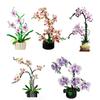 NEW Creative Orchid Bouquet Set Eternal Flowers Potted Plant Building Blocks Simulation Phalaenopsis Bricks Toy Valentine's Gift