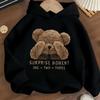 Girls' Casual Fashion Autumn Winter Long Sleeve Hooded Sweatshirt, Comfortable Loose Fit Sports Hooded Print Sweatshirt