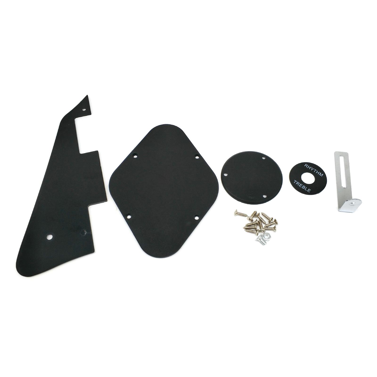 

1Ply Black/Yellow Electric Guitar Pickguard Pick Guard Scratch Plate with Bracket and Screws for LP Style Guitar Parts