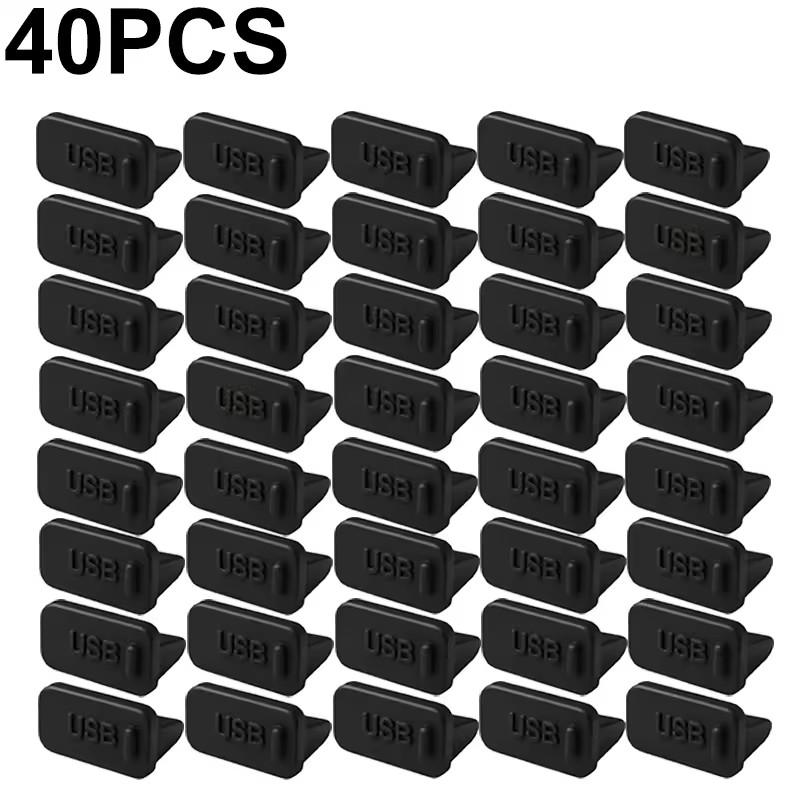 Xiaomi 60/10PCS USB Dust Plug Silicone Anti Dust Cap for Laptop PC Charging Port Protector Soft USB Type A C Female Port Cover
