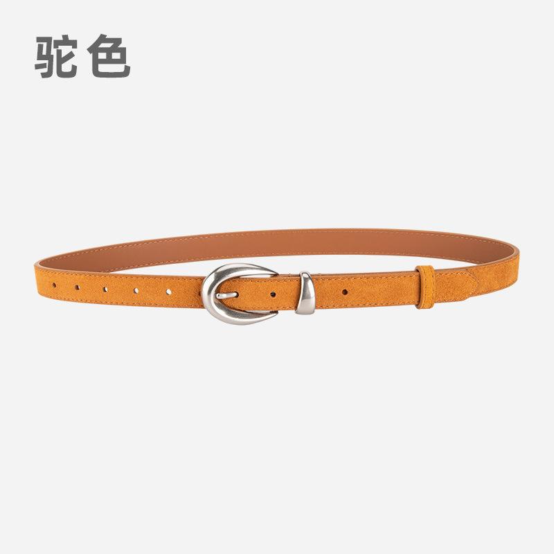 Frosted Leather Belt Ladies Suit Dress Decorative Belt Senior Women