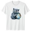Cute Kitten Wearing Glasses TShirt Geography Cat Birthday Gift For Him And Her