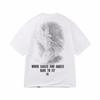 REPRESENT REP Letter Angel Print Vintage Washed Distressed Loose Short Sleeve T-Shirt for Men and Women