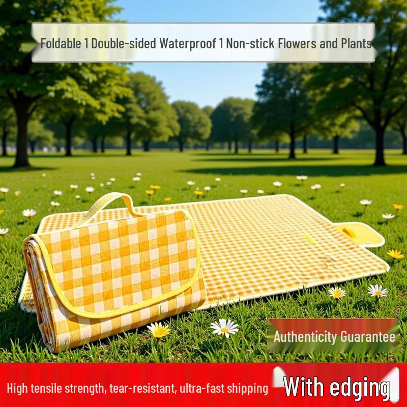 Outdoor Waterproof Picnic Mat - Portable, Moisture-Proof, Weed-Proof, Thickened Ins Style 0.5m x 0.5m [1 Person, Insect-proof]