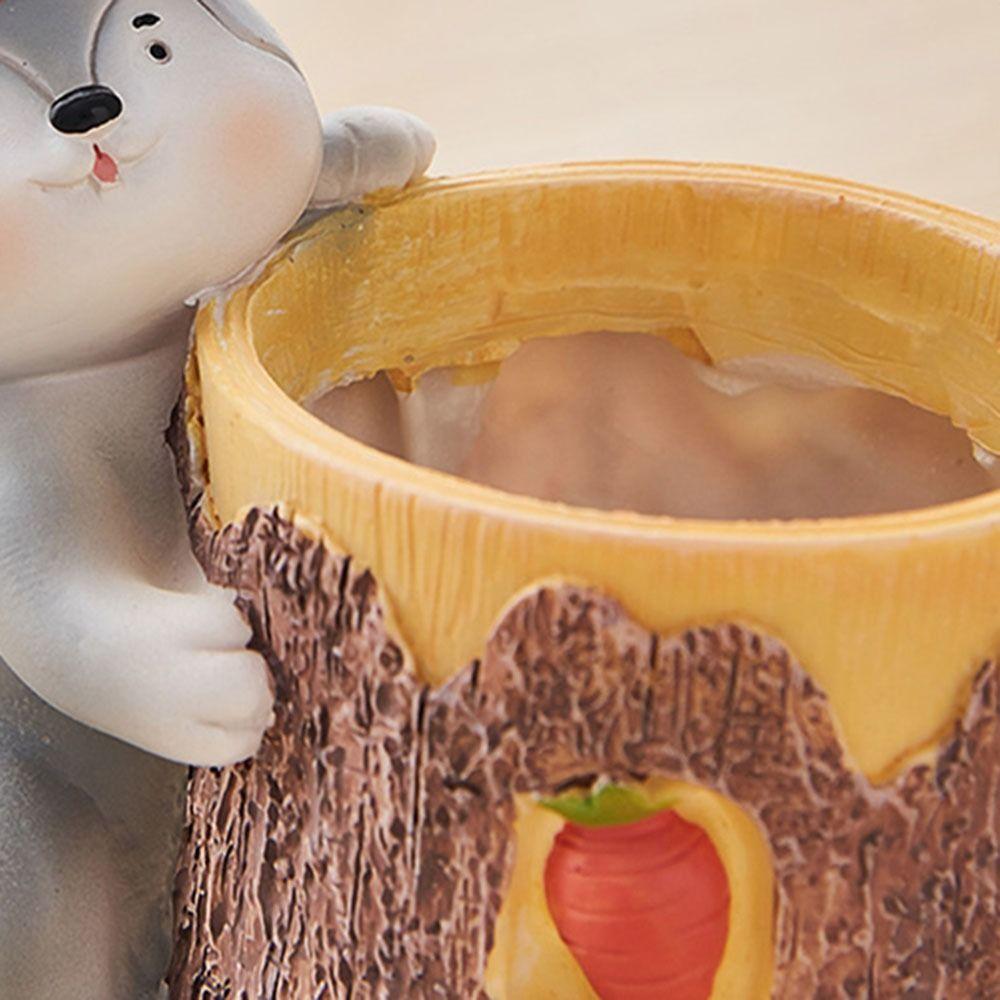 Gardening Multifunctional Pen Holder Cartoon Animal Ornaments Makeup Brush Holder  Home Decor