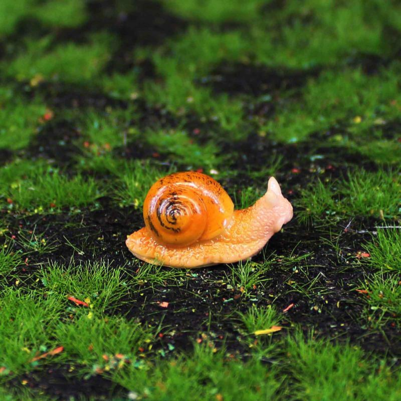 Micro Landscape Simulation Small Snail Garden Decoration Snail Ornament Snail Model Resin Craft Miniature Figurine Home Decor