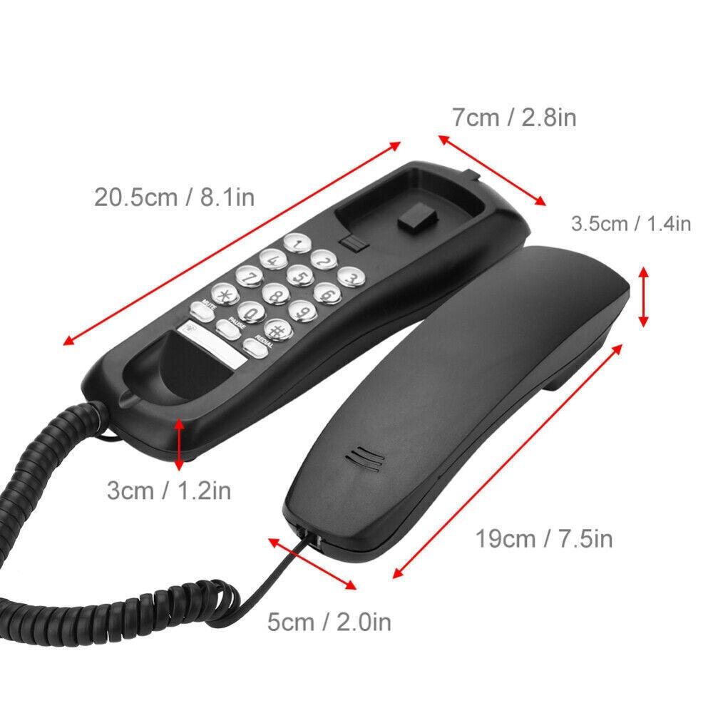 Desktop Corded Phone Wall Mounted House Phones Caller ID Wired Telephone Home Office