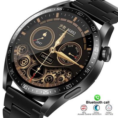 Chytré hodinky s Bluetooth voláním Muži Amoled 1,32" 390*390 HD barevný displej Rotační tlačítko Fitness tracker NFC Muži Chytré hodinky