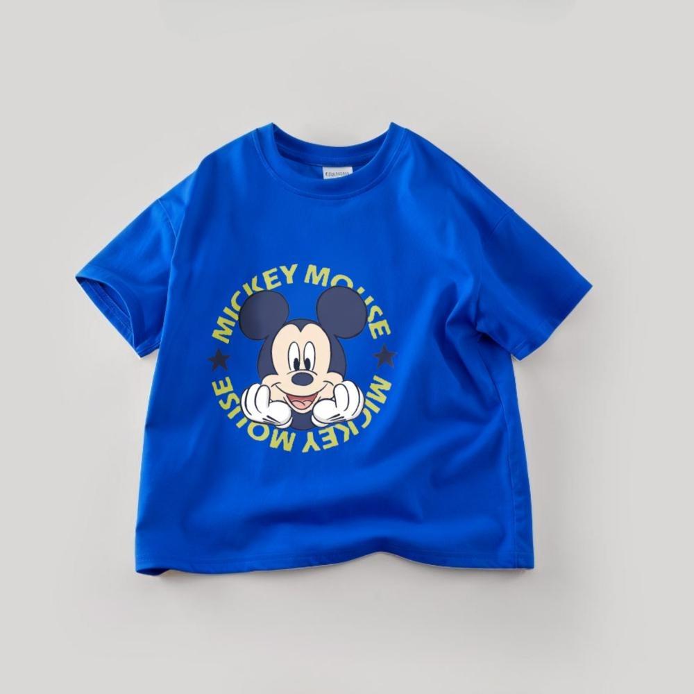 Boutique Children's Tshirts Summer Cartoon Mickey Short Sleeve Tees Tops  Casual Kids Boys Clothes Cartoon T-shirt