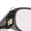 CHANEL COCO Mark sunglasses 94305 Matelasse black plastic Women Used