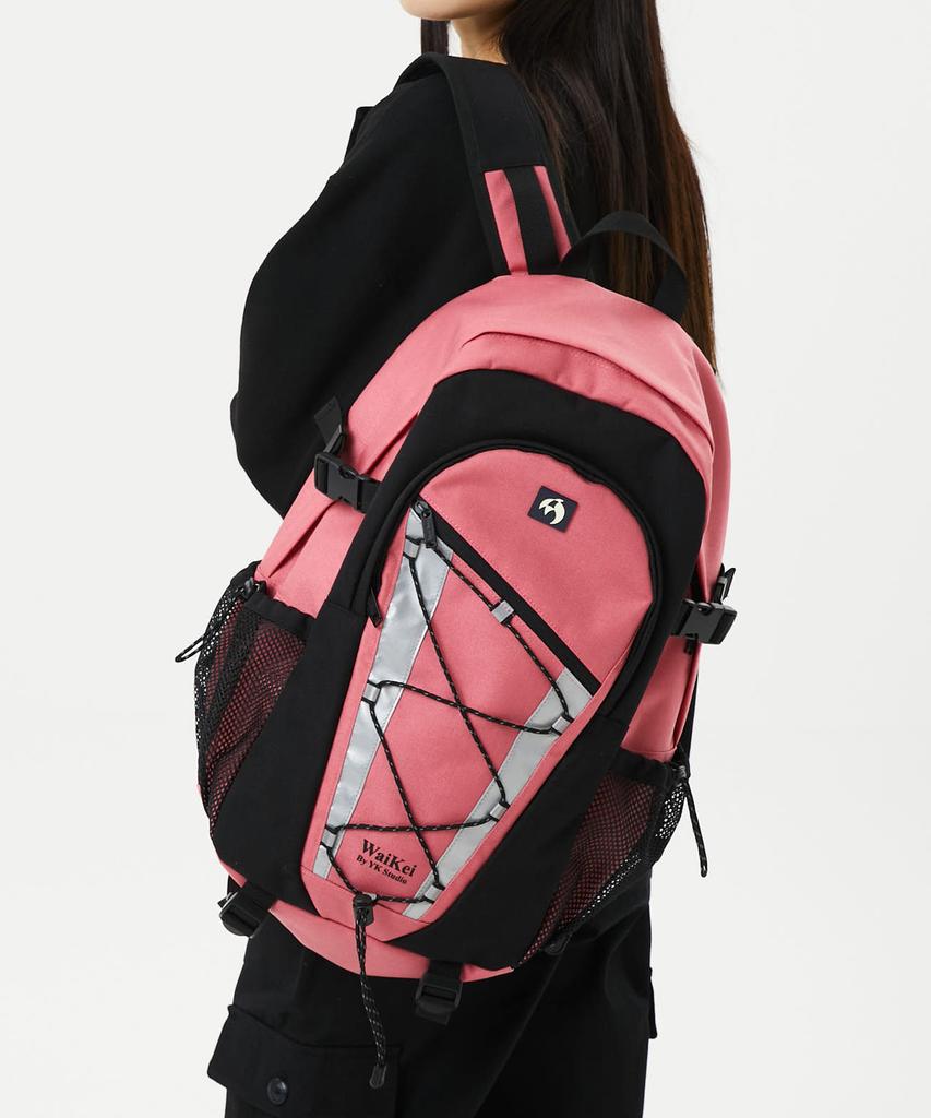 Waikei Reflective String Backpack Pink