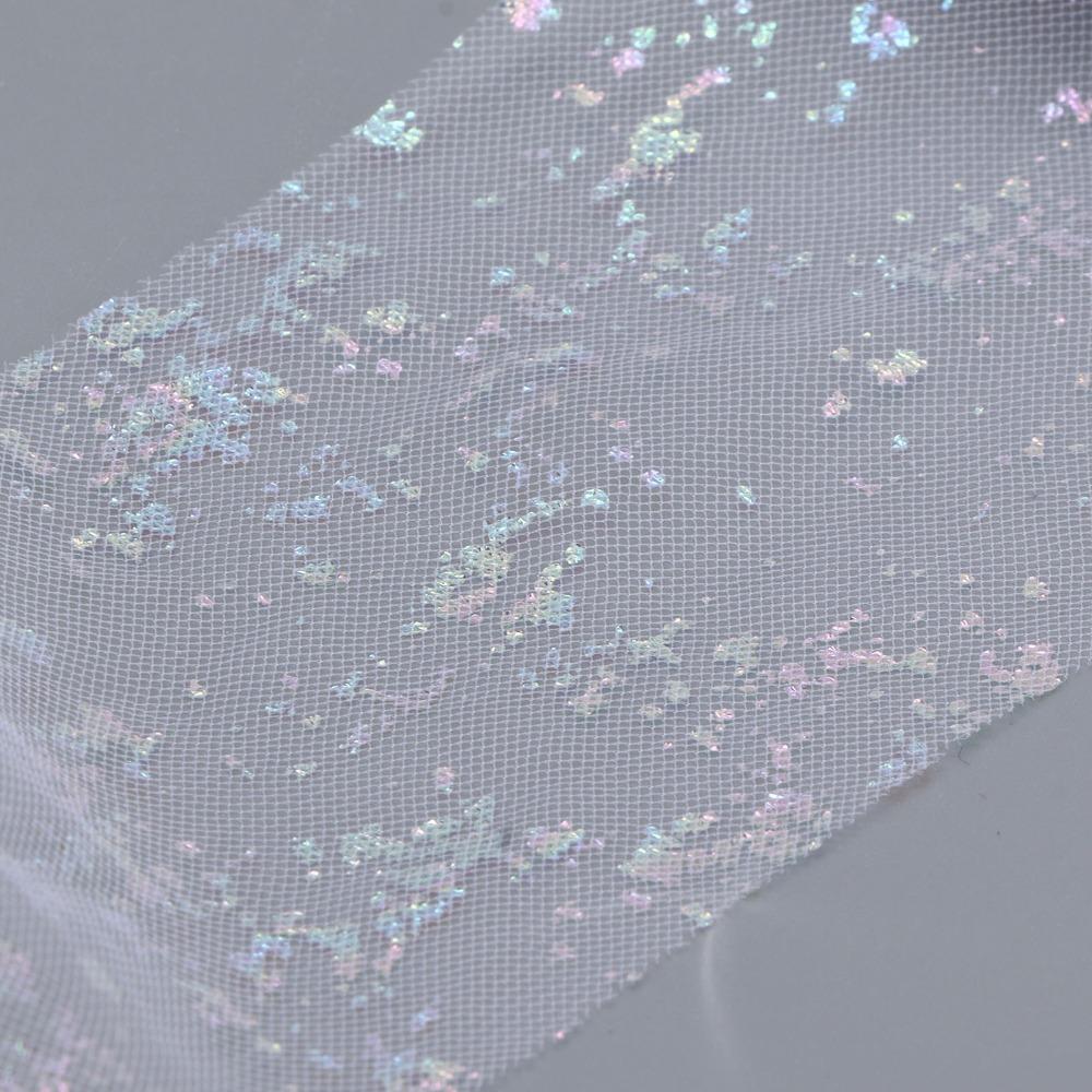 1pcs Lightweight Glitter Tulle Fabric Abrasion Resistant Mesh Ribbon Tulle Rolls Wedding Decor