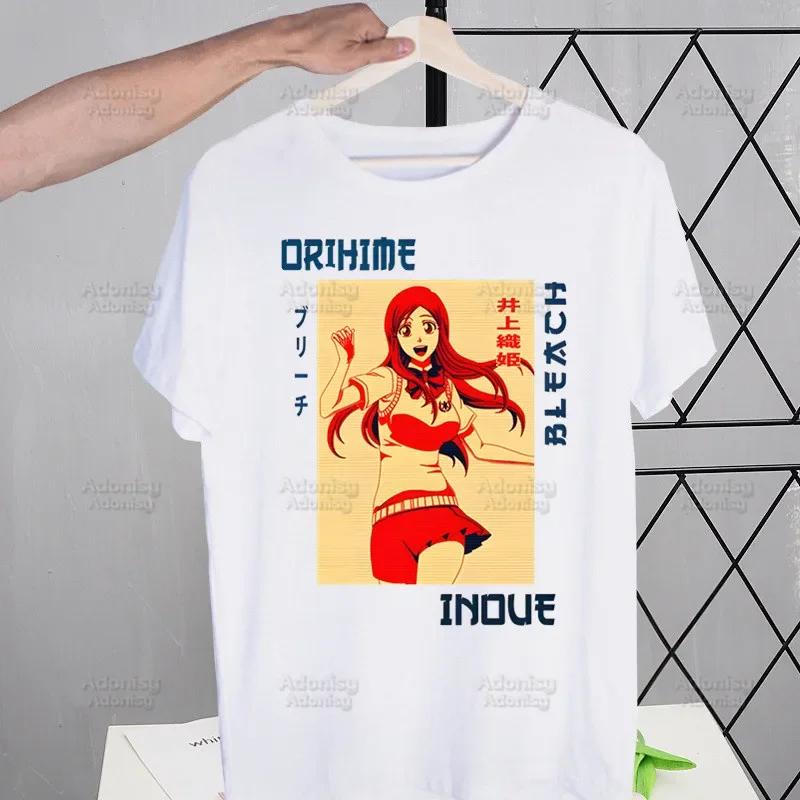 

Аниме Блич Куросаки Ичиго Японская футболка Мужская Ретро Вываренная Майки Футболки Харадзюку Футболка Уличная одежда Хип-хоп Мужские футболки XL
