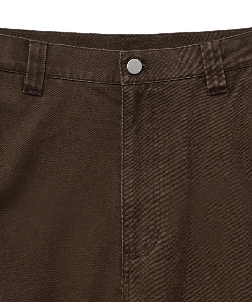 INTEMPOMOOD Button Pocket Cargo Pants_Brown