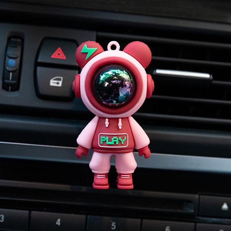 2 Clip Per Bocchetta D'Aria Auto A Forma Di Astronauta E Terra – Decorazione Interni In Resina, Accessorio Simpatico